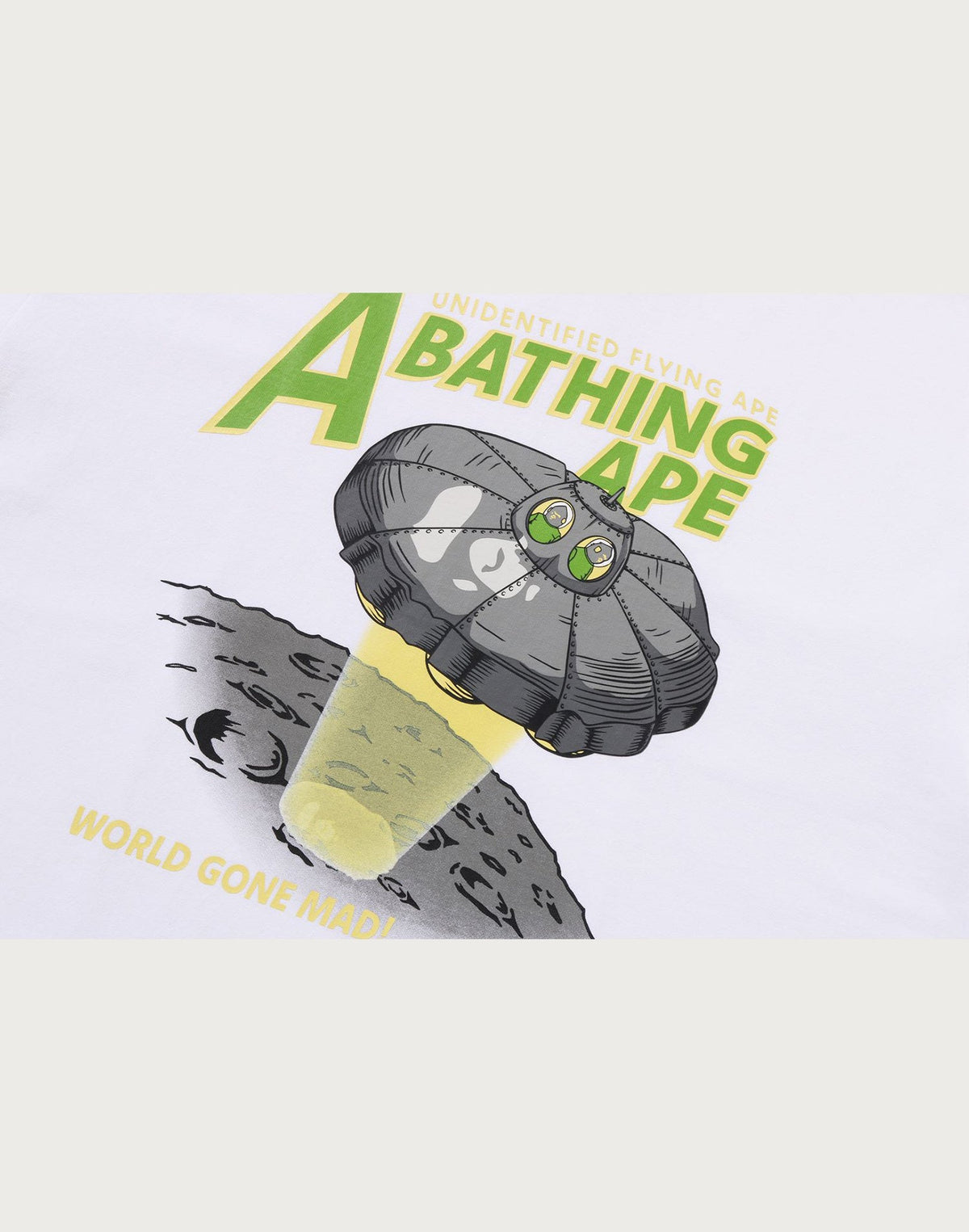 APE HEAD UFO ON MOON TEE MENS