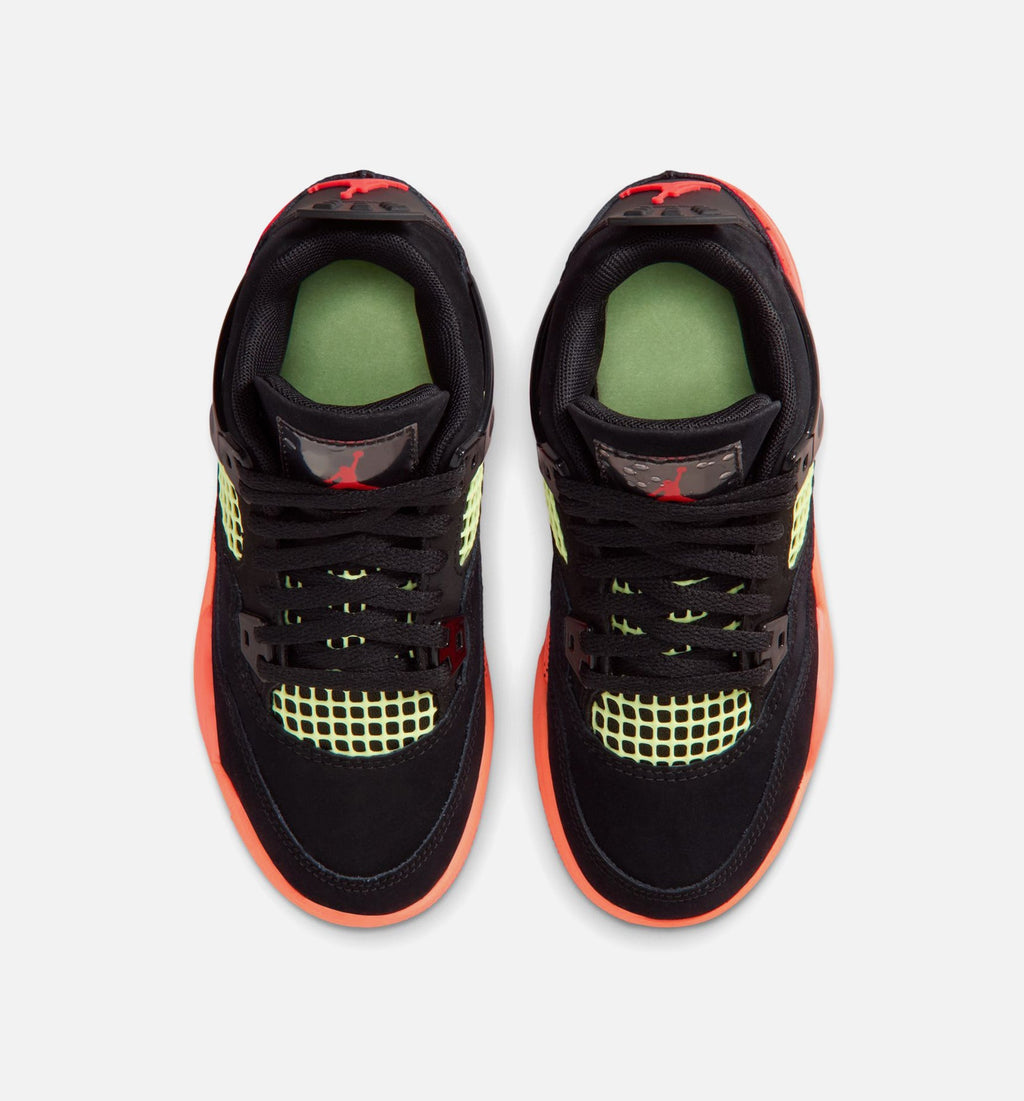 Air Jordan 4 Retro Black Infrared 23 Preschool Lifestyle Shoe - Black/Infrared 23/Bright Mango