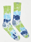 TIE DYE CALF SOCK BLUE/GREEN