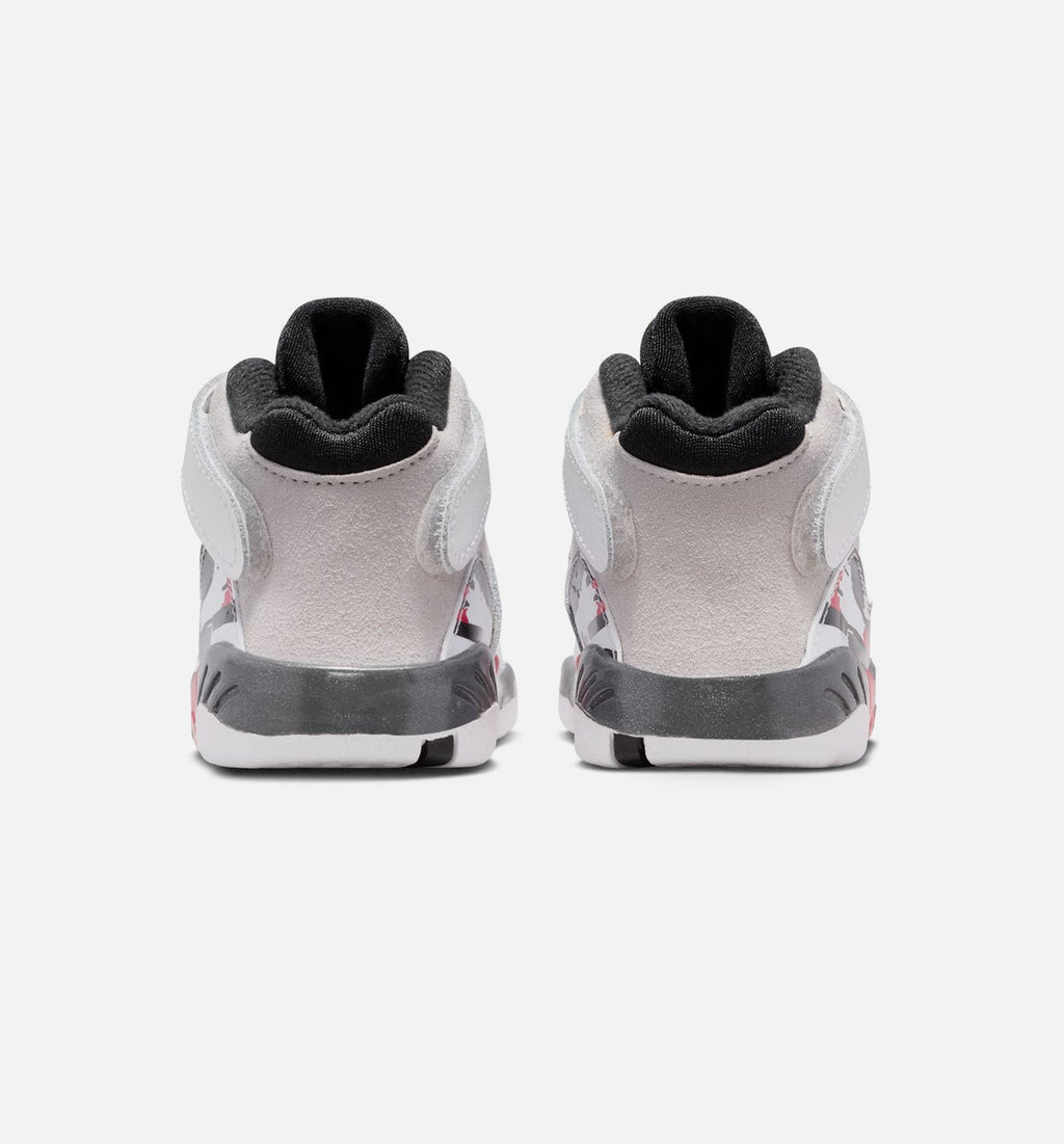 Air Jordan 8 Retro White and True Red Infant & Toddler Lifestyle Shoe - White/Black/True Red