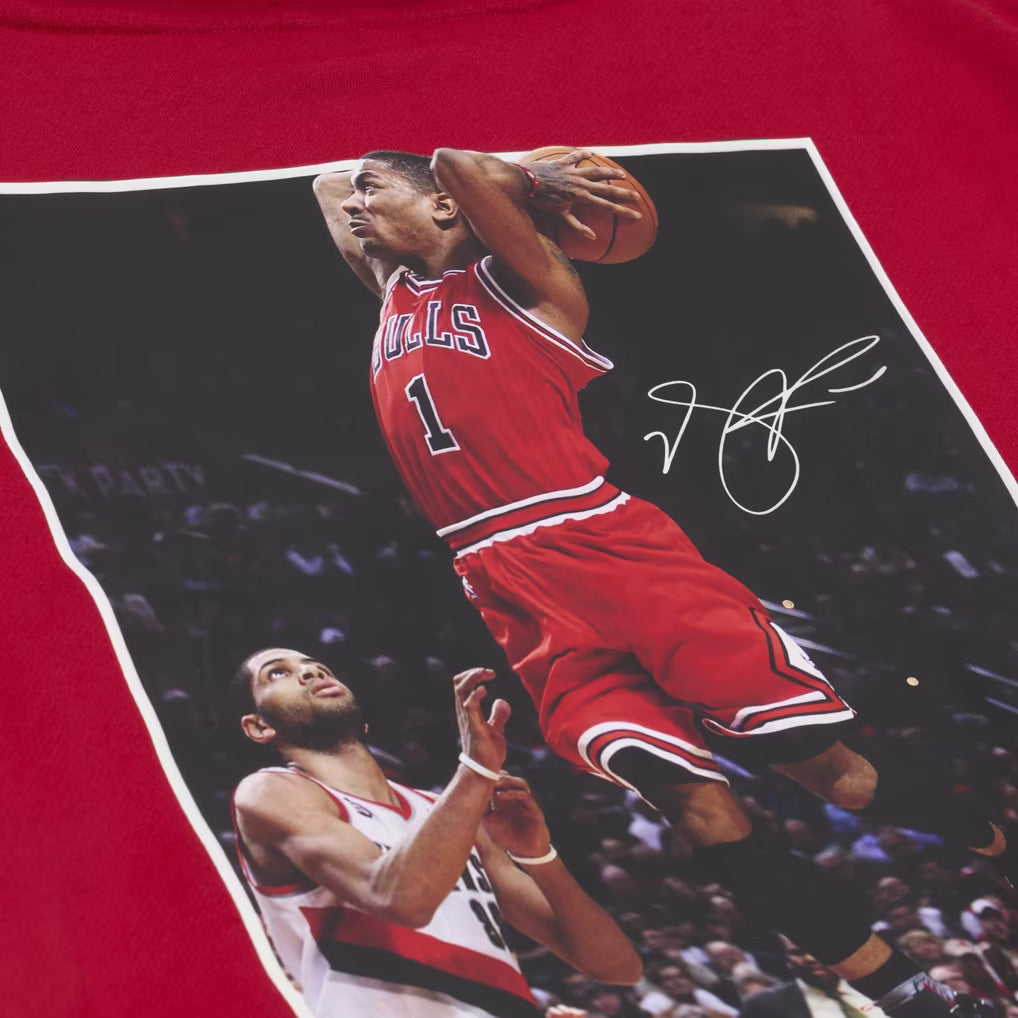 M&N NBA Chicago Bulls Derrick Rose Fleece Hoodie