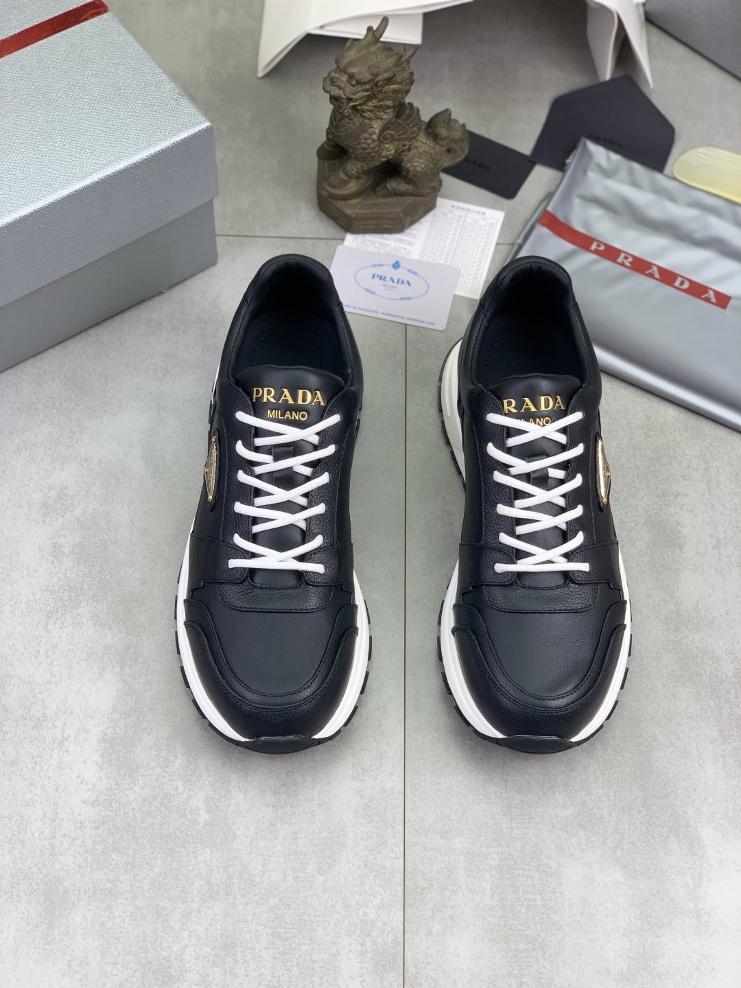 Prada Black Low-Top Sneakers