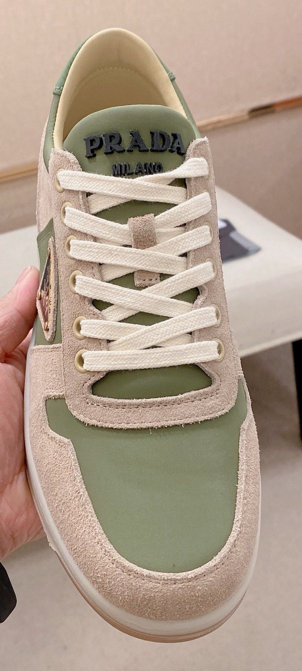 Prada Men's Panel Low-Top Sneakers - Leather Lining