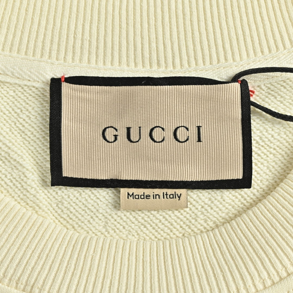 Gucci Whimsical Cartoon Elephant & Bird Rainy Day Series Crewneck Sweatshirt